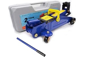 HUINI Floor Jack 2 Tons Hydraulic Heavy Duty Steel handle Trolley Profile Tyre Repair Tools Car Van Lift w/Case Easy Operation