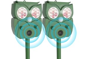 HULAXILOTI Katzenschreck Ultraschall 2 Stück, Katzenschreck für Garten, Wasserdicht IP65, zur Vertreibung von streunenden Katzen und Anderen Tieren