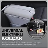7 Usb Li Her Araca Uygun Universal Kol&ccedil;ak Kol Dayama &Ccedil;ift A&ccedil;ılır (gri)