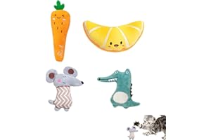 CEZKFH Katzenminze Spielzeug 4 Stück Baldriankissen Katze Katzenkissen Zähne Putzen Kauen Spielen Katzent, Katzenminze Kissen Für Katzen Zum Kratzen, Spielen Und Kauen