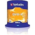 Verbatim 2330529 43549 4.7GB 16x DVD-R Matt Silver - 100 Pack Spindle