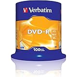 Verbatim DVD-R 16x Matt Silver 4.7GB I 100er Pack Spindel I DVD Rohlinge beschreibbar I 16-fache Brenngeschwindigkeit & Hardc