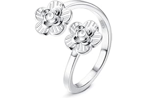 Milacolato Bagues D'orteils En Argent 925 Pour Femme Fille Ouvert Réglable Hypoallergénique Zirconium Vague Fleur Coeur Bande Manchette Orteil Anneaux Été Plage Pieds Nus Sandales Bijoux De Pied
