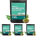 Carbamide Forte 100% Organic Moringa Powder - Moringa Oleifera - USDA Certified Organic Moringa for Immunity, Digestion & Energy - 200g Veg Powder (Pack of 4)