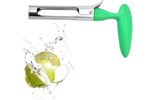 YUEJIESELECTED Vide Pomme,Dénoyauteur Professionnel En Acier Inoxydable 18 cm,Éplucheur À Pommes Et Poires Avec Lame Dentelée,Mode Poignée Ergonomique ABS,Multifonctionnel-Idéal Pour Cuisine,Ananas Et Fruits (Vert)