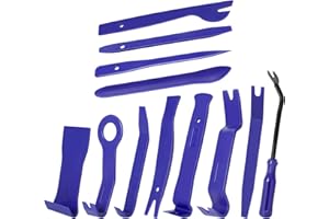 AiQInu 12 Stück Hebelwerkzeug Auto, PP Kunststoff Auto Demontage Werkzeug Kfz, Zierleistenkeil Set für Auto Innenraumverkleidungen Armaturenbrett-Polsterungs (Blau)