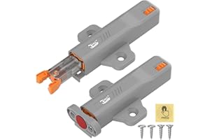 Push to Open Door Latch, JIAYI 2 Pack Heavy Duty No-magnético Push Armarios Puerta Presion de Push Hardware 40 N Cerradura de Pestillo de resorte, Cierre de Puertas de armarios, Cajon, Armarios de RV