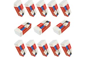 Nataraj Brand Pencil Erasers, Multipack Rubber, Pack of 30, Medium White, School Office Kids Party Bag Filler, Drawing, Artists, Architects