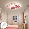 GUANSHAN 3D Ceiling Light Led Creative Clouds Intelligent Regulation Stepless Dimming Ceiling Lamp Lighting for Boys Girls Bedroom Kindergarten with Remote Control, 32W