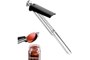 PTUI Ouvre-boîte d'arthrite - Ouvre-bocaux pour personnes âgées, poignée réglable, version 2024, acier inoxydable, léger et facile à utiliser (1 pièce, noir)