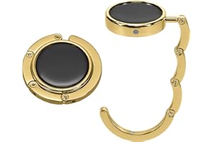 kwmobile 2 Porte Sac à Main Table - Gadget Accroche Sac a Main pour Table Bureau - Support Crochet en Métal Pliable - argenté