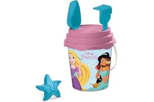 Mondo Toys - BUCKET SET + WATER CAN PRINCESS - Seau 17 cm avec cruche pour eau - Jouet de plage (6 pièces) pour enfants - 28415