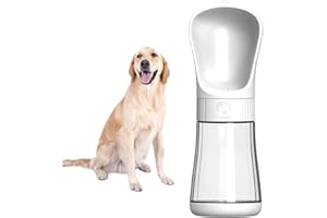 MOKEUM Dog Water Bottle, Portable Puppy Water Dispenser, 510ml Antibacterial Water Feeder For Pets, Dog Cat Pet Outdoor Walking Travelling Drinking Cup
