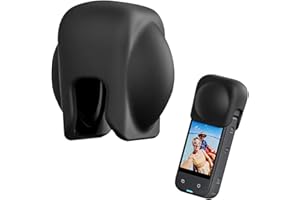 Divono Objektivdeckel Objektivkappe für Insta360 X3 Zubehör Silikonhülle,Silikon Objektivabdeckung Objektivschutzdeckel Objektivschutz Staub(Schwarz)