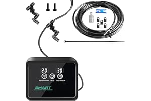 Yangers Intelligentes Sprühsystem, DIY Nebelsystem Reptile Fogger Terrariums Humidifier Aquarium Nebel 360° Nebeldüse Set Bewässerungsanlagen mit Timer für Pflanzen Haustiere Regenwald Amphibien