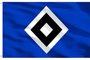 Fenglfly Herstellerflagge aus Hamburger SV HSV Hoisting flagge Double Sided 3x5FT Polyesterfahne mit zwei Metallösen und doppelt genäht.