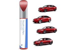 (PMMR/PPMR) Röd Tesla färgpenna – gör-det-själv repreparation med färgmatchning för modell 3/Y/S/X