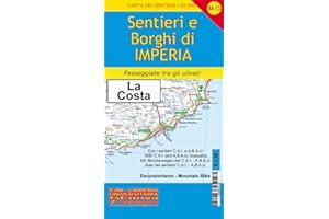 IM-13 sentieri e borghi di Imperia, San Lorenzo al Mare, Diano, San Bartolomeo, Cervo. Carta dei sentieri di Liguria 1:25.000