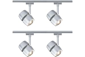 ‎MILI LEUCHTEN Paulmann 96935.04 Set of 4 URail Spot Rail System 230 V Chrome Matt with LED Bulbs