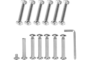 KINDPMA 80 Juegos M4*28 mm Tornillo de Conexión Tornillo de Manguito para Muebles Phillips Conector de Muebles Conector de Gabinete para Gabinetes, Tableros de Madera, Manijas de Puertas