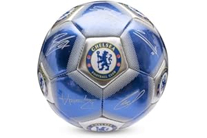 THE ENGLAND FOOTBALL ASSOCIATION Chelsea FC Chelsea Signature Football Pentagon Size 5 Balón, Adultos Unisex, Blue Silver (Multicolor)