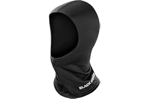 Black Crevice Bonnet de tempête I Masque de tempête Homme & Femme I Masque de Ski Chaud 100% Polyester I Masque de tempête Noir Hiver I 3 Tailles S,M,L I Protection Contre Le Froid Visage