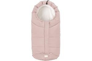 Moovo by Nuvita 9045 Ovetto City| Sacco Universale per Seggiolini Auto e carrozzine | Perfetto per Bambini da 0 a 6 Mesi (80 cm) | Tessuto Vellutato e Massimo Comfort fino a -5°C | Rosa Tenue