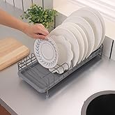 HomeCloud Stainless Steel Plate Rack | Transform Your Kitchen with Our Exquisite Drainer Collection for Elevated Organization