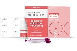 My Expert Midwife Complete Colostrum Harvesting Kit - Includes 5 x Syringes and Caps, 5 x Freezable Labels, 30ml No Harm Nipple Balm Cream and a Midwife Written Complete Guide to Colostrum Harvesting