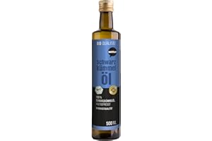 Wohltuer Huile de nigelle bio 500 ml – Pressée à froid et de qualité alimentaire brute – Particulièrement douce – Produit de la marque Allgäuer Ölmühle