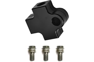 ATV-Motorrad-Bremsschlauch-T-Kupplung, Kupplung, universal, CNC-Aluminium, hydraulischer Bremsschlauch, 3-Wege-Adapter mit 3 x M10 Banjobolzen (schwarz)