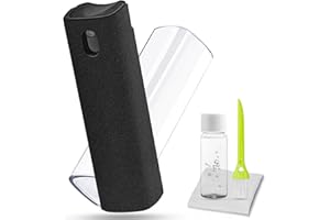 DauMeiQH - Kit di pulizia spray e salvietta, kit per la pulizia dello schermo tattile del computer portatile, per telefoni cellulari elettronici iPhone, iPad, laptop, computer, tablet, MacBook Pro