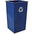 Rubbermaid Commercial Recycle Bin, 50 Gallon, Blue, FG395973BLUE