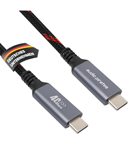Oehlbach USB-C Kabel 2m – USB 3.0 Auf USB-C, 24k Goldkontakte, Schwarz/rot, Für Daten & Laden