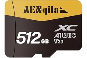 VNKISSCUTE Tarjeta Micro SD 512GB, Tarjeta de Memoria Alta Velocidad Memory Card Gran Capacidad SD Card para Cámaras, Teléfonos, Dash CAM, Tabletas