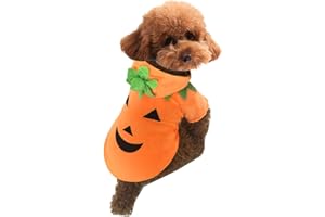 FILHOME Dog Cat Halloween Pumpkin Costume Pet Cosplay Outfits Clothes Fleece Hoodie sweater coat Halloween Costumes for Dogs Puppy Cats (L)