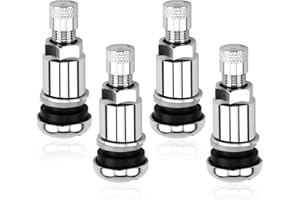 CJMUQHEHH 4 Stück Metallventile für Alufelgen Universal Felgenventile Silber Reifenventil Metall 11,3 mm Hochwertige Ventile für Autoreifen Robust Langlebig, Robust und langlebig, Starke Kompatibilität