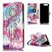 Produktbild Lonchee Schutzhülle / Cover / Handyhülle / Ledertasche / Brieftasche Etui für Huawei P10 Marmormuster Gemalte Muster Design Folio PU Leder Tasche Case Hülle im BookStyle mit PU Leder Hülle Wallet Case – Schmetterling Glockenspiel