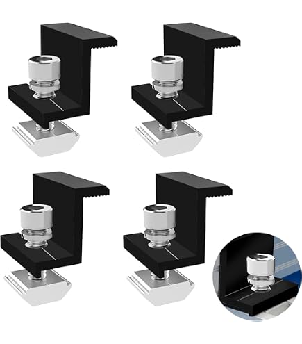 DoitBau 10x PV-Endklemme 30mm – Silber, Für Solarpanels – Sichere Befestigung Auf Alu-Schienen, Inkl. M8-Schraube