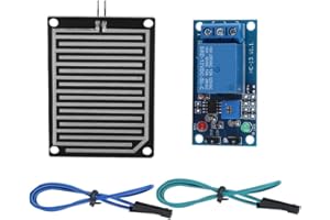 DENASH Rain water sensor module,12V Rain Water Raindrops Detection Sensor Module Relay Control Module
