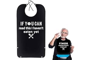Dyzoxa Bibs for Men & Women - Funny, Washable & Reusable Waterproof Bibs with Crumb Catcher