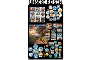 ANWICAR Magnettafel Schwarz 85x50cm Unsere Reichen, Metall Magnetische Tafel, Magnetboard, Magnetwand, Wandmontage, für Wohnzimmer, Küche Flur Kinderzimmer Büro, Tafel für Touristenmagnete Notizen und Fotos