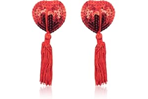 VicSec Pack Cubiertas de Pezón, Adhesivas Pezoneras Eróticas Complemento de Disfraz Pegatina de Tetilla Cubiertas de Tetas para Lencería Picardías Sexy Reutilizables