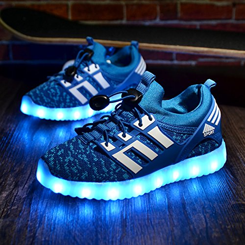 LED leuchtende bunte Sneaker Turnschuhe Unisex Kinder Jungen Mädchen USB Auflade Sportschuhe leichte Schuhe 1832 - 7
