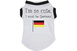 Petitebelle I'm So Cute I Must Be German Puppy Hunde-Shirt (weiß, klein)
