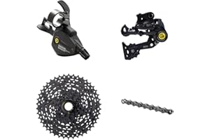 Box Four 8 Speed Multi Shift Non E-Bike and Single Shift E-Bike Cycling Groupset with Rear Derailleur, Shifters, Cassette, Chain, Shift Housing Kit Components Mountain Bike Drivetrain Upgrade