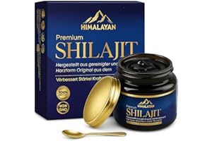 PLANTAPAX Glow Himalaya Shilajit Harz Original 50 mg–Apothekerglas, 85 Mineralien & Fulvinsäure–90 Tage Vorrat–mit Dosierlöffel
