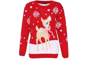 ZEE FASHION TOP VENDOR Enfants Filles garçons tricoté Rennes de Noël Rudolf Noël Nouveauté Pull 2-14