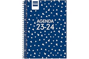 Finocam - Agenda Cool 2023 2024 Semana Vista Horizontal Septiembre 2023 - Junio 2024 (curso lectivo) + Julio y Agosto resumidos Azul Español