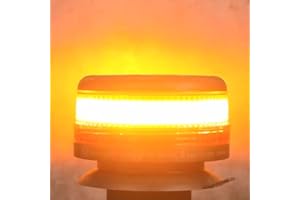 ETUKER Rundumleuchte Traktor mit Magnet 12/24V LED Orange Warnlicht Stroboskoplicht Blinklichter Frontblitzer Gelblicht Auto